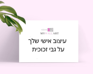 האמנות האישית שלך מודפסת על זכוכית.