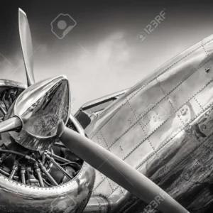תקריב של כלי טיס היסטורי