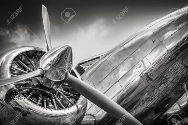 תקריב של כלי טיס היסטורי